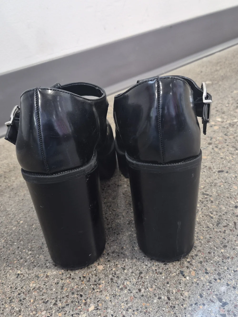 Black Mary Jane Platform Heels